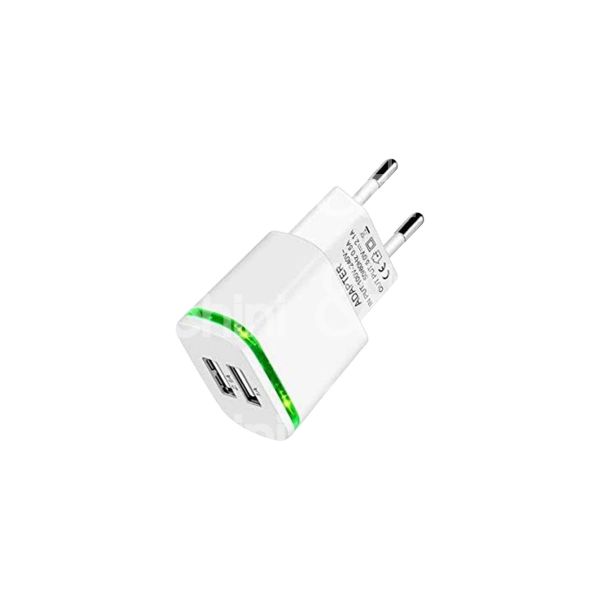 Proxe 722505 caricatore di rete art. 722505 attacco usb n prese 2 tensione 240 v output 2,1 a bianco