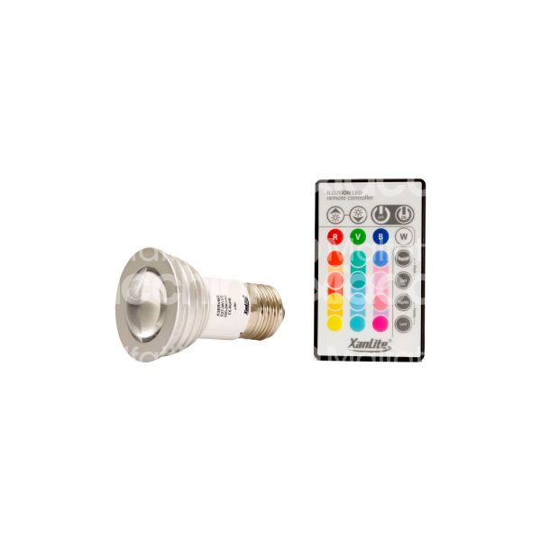 Proxe 863039 lampadina faretto led con telecomando attacco gu 10 - watt 3 w