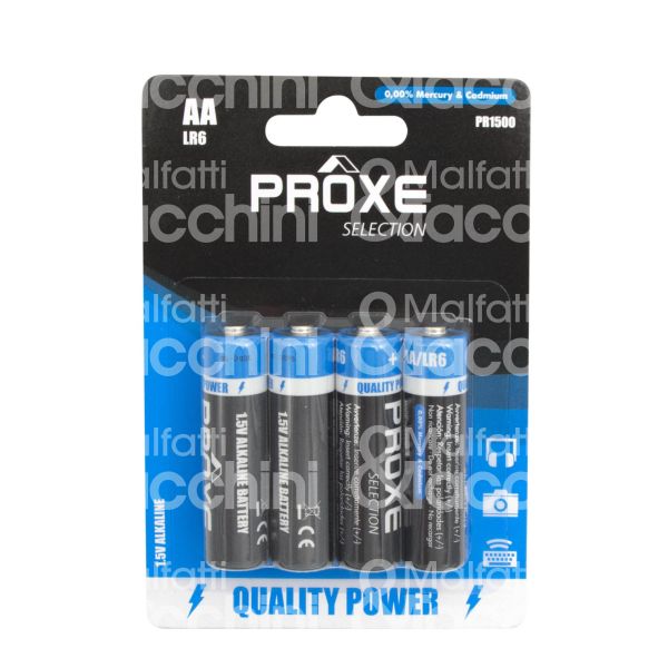 Proxe pr1500 pila aa mn1500 - lr6 stilo alkaline confezione pz 2 - volts 1,5 v -