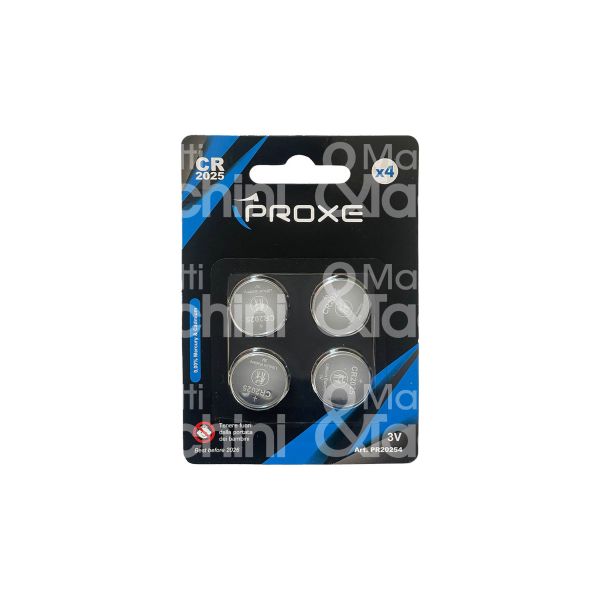 Proxe pr20254 pila 2025 bottone litio confezione pz 4 - volts 3 v -