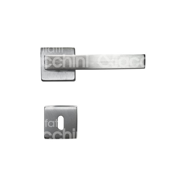 Reguitti s.p.a 402000541 coppia maniglia con rosetta q-mini142 zama cromo satinato foro patent quadro mm 8 Ø rosetta quadra mm 50