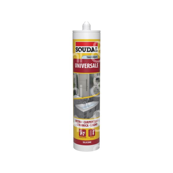 Soudal 115929 sigillante siliconico art. 115929 acetico contenuto ml 280 colore trasparente utilizzo edilizia