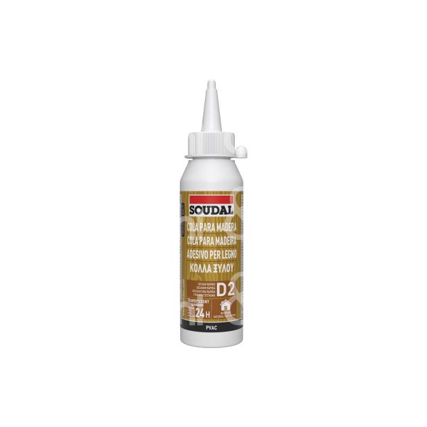 Soudal 120176 colla vinilica vinavil flacone contenuto gr 125 classificazione d2 utilizzo per legno