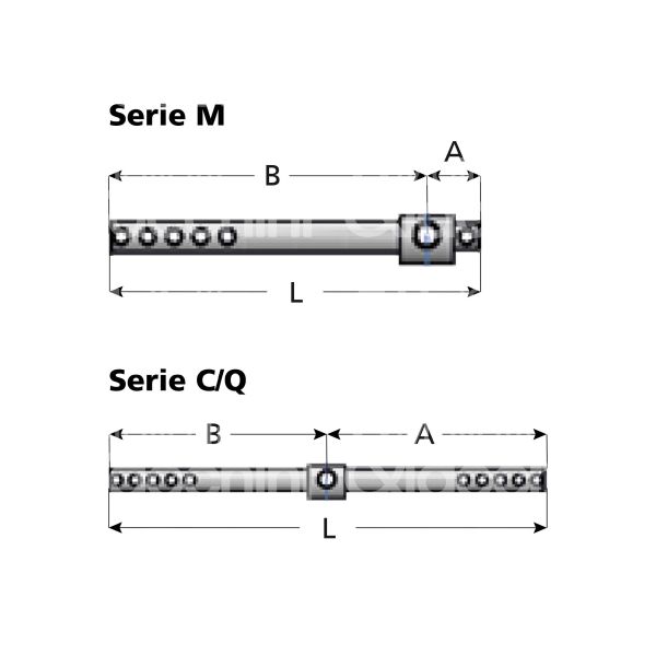 Securemme evok09 1/2 corpo cilindro - 235 76/81/86 x 31/36/41 = 105 mm Ø 6