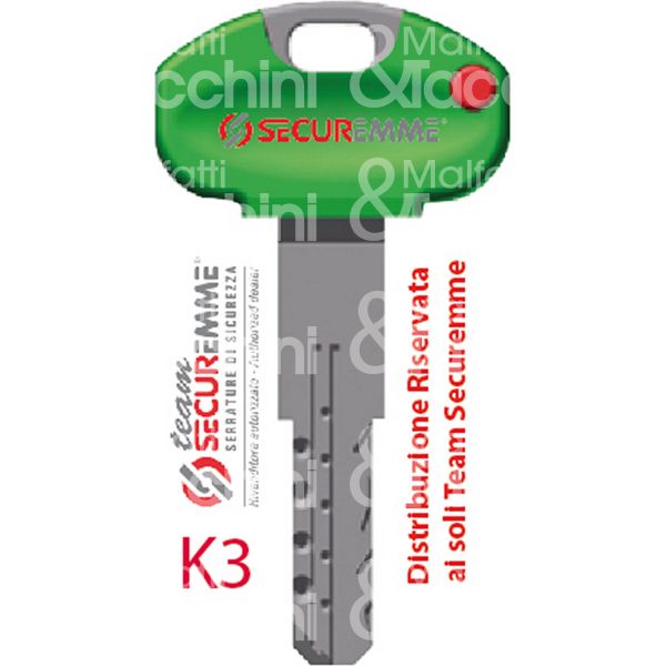 Chiave per cilindro k3 profilo k047
