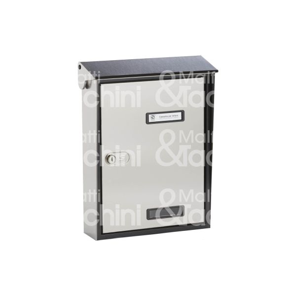 Silmec 10015 cassetta postale rivista s 015 utilizzo esterno acciaio inox ritiro posta frontale tetto apribile l mm 275 - h mm 385 - p mm 80