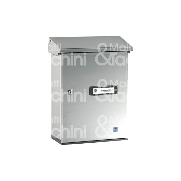 Silmec 10017 cassetta postale rivista s 017 utilizzo esterno acciaio inox ritiro posta frontale tetto apribile l mm 300 - h mm 445 - p mm 140