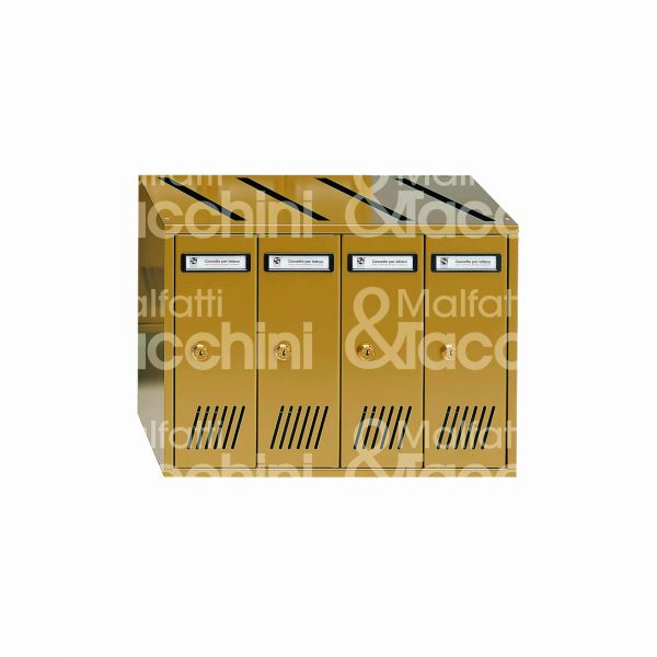 Silmec 3170417 casellario postale sc 7v montaggio verticale 4 porte alluminio bronzo l mm 456 - h mm 300 - p mm 235