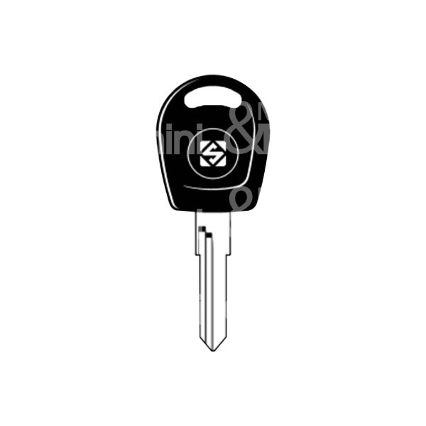 Art. hu49rte chiave transponder silca senza chip con tappo per modelli huf
