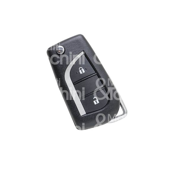 Art. toy49r25 chiave radiocomando auto 2 bottoni per modelli citroen c1, peugeot 108, toyota aygo