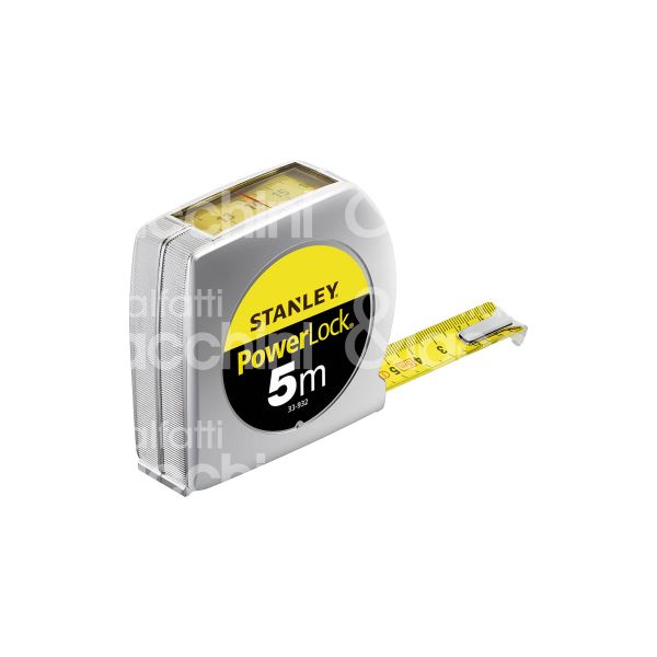 Stanley 0-33-932 flessometro powerlock con finestrella art. 0-33-932 metallo misura mt 5 nastro mm 19 con fermo