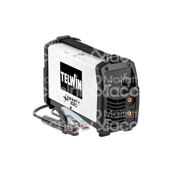 Telitalia 816082 saldatrice inverter infinity 220 tipo saldatura mma/tig dc elettrodi 1,6 - 4 mm corrente assorbita max 36 a potenza assorbita max 6 kw peso 6,56 kg