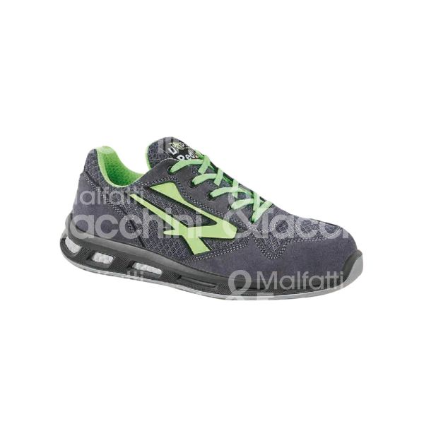 U-power 2003647 scarpa antinfortunistica bassa point classe di protezione s1p src esd taglia 47 colore grigio/verde tomaia nylon ultra traspirante e pelle scamosciata suola infinergy puntale alluminio lamina antiperforazione conformità en iso 20345:2011