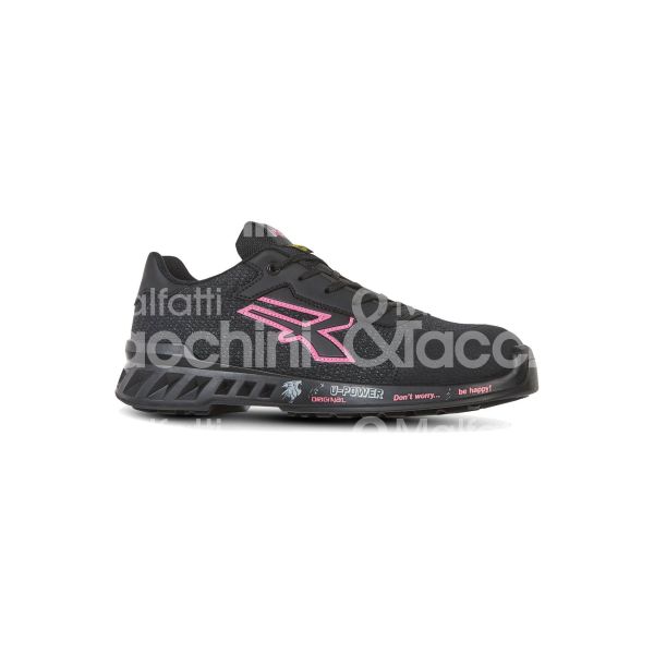 U-power 2008641 scarpa antinfortunistica bassa michelle classe di protezione s1p src esd taglia 41 colore nero/fucsia tomaia nylon e film antiabrasione suola pu puntale airtoe lamina antiperforazione conformità en iso 20345:2011