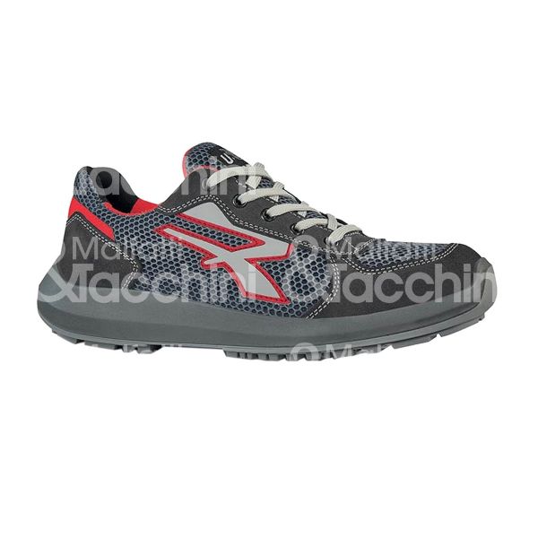 U-power 2017636 scarpa antinfortunistica bassa skat classe di protezione s1p src esd taglia 36 colore grigio/rosso tomaia nylon ultra traspirante e pelle scamosciata suola infinergy puntale alluminio lamina antiperforazione conformità en iso 20345:2011