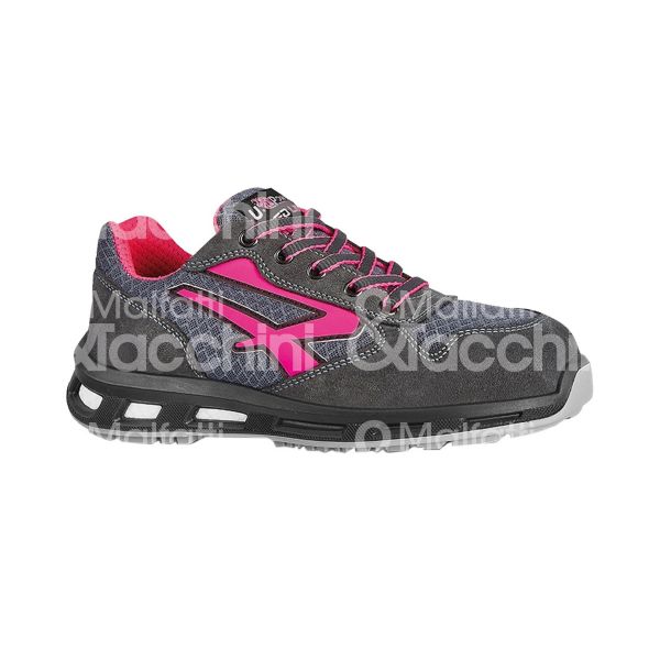 U-power 2021636 scarpa antinfortunistica bassa verok classe di protezione s1p src esd taglia 36 colore grigio/fucsia tomaia nylon e pelle scamosciata suola infinergy puntale alluminio lamina antiperforazione conformità en iso 20345:2011