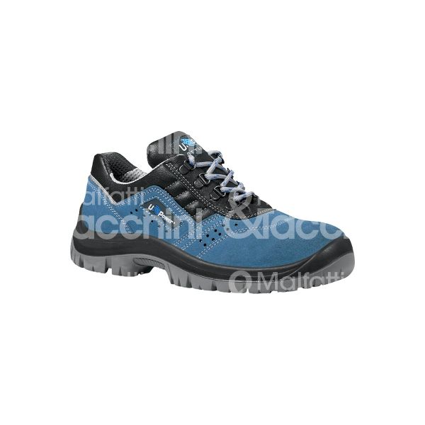 U-power 2030546 scarpa antinfortunistica bassa boss classe di protezione s1p src taglia 46 colore blu/nero tomaia pelle scamosciata forata suola pu/pu puntale acciaio lamina antiperforazione conformità en iso 20345:2011