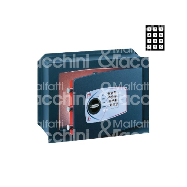 Technomax gt/5 cassaforte orizzontale combinazione digitale da murare l 460 x h 340 x p 200 n° catenacci 3 + 2