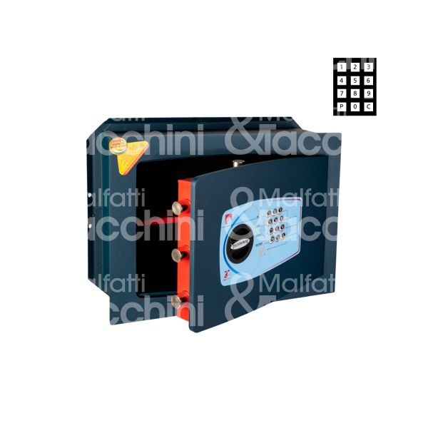 Technomax gt/3 cassaforte orizzontale combinazione digitale da murare l 340 x h 210 x p 200 n° catenacci 2