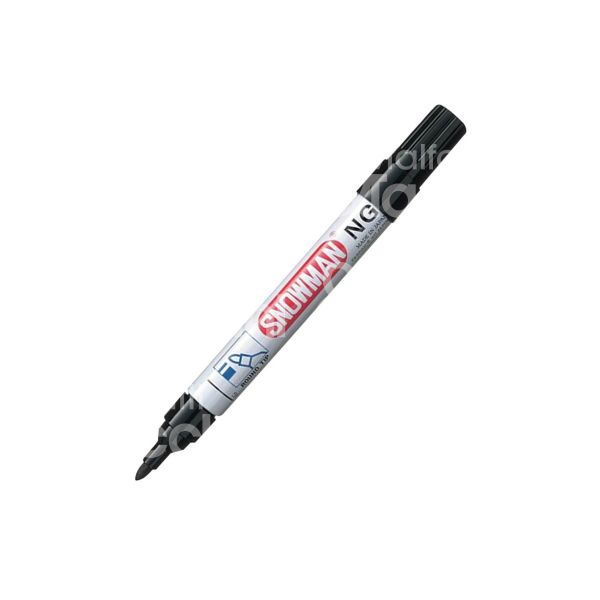 Ullmann pm101 pennarello marcatore permanente art. pm101 snowman colore nero punta punta in fibra acrilica da 3,5 mm tratto da 1 a 3 mm