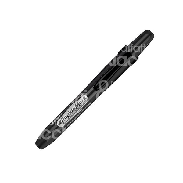 Ullmann pm601 pennarello marcatore permanente art. pm601 rapidomark m colore nero punta punta in feltro da 4 mm tratto da 1 a 2 mm