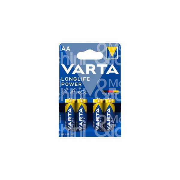 Varta 4906121414 pila longlife max power aa mn1500 stilo alkaline confezione pz 4 - volts 1,5 v -