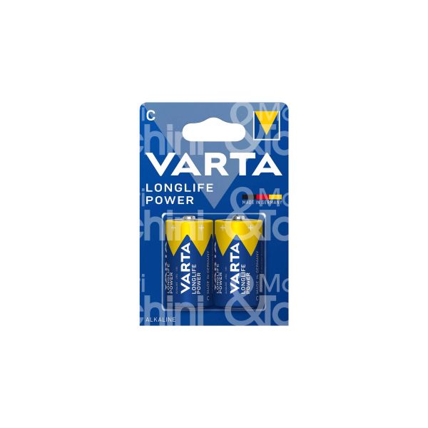 Varta 4914121412 pila longlife power c mn1400 - lr14 1/2 torcia alkaline confezione pz 2 - volts 1,5 v -