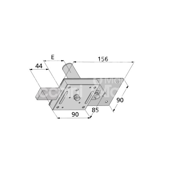 Welka 01145501 ferroglietto 4 mandate e 45 dx cilindro tondo fisso chiave piatta sporg. cil. 50