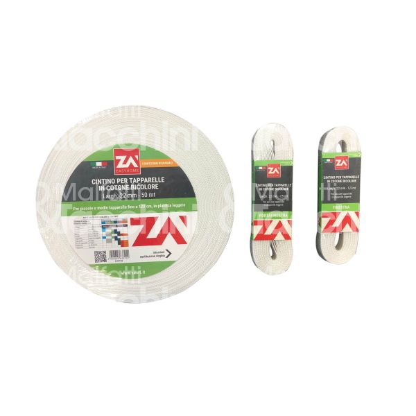 Za' ci1rt50 cintino tapparella art. ci1rt50 cotone bi-color - l mt 50 - gr 18 - h mm 22