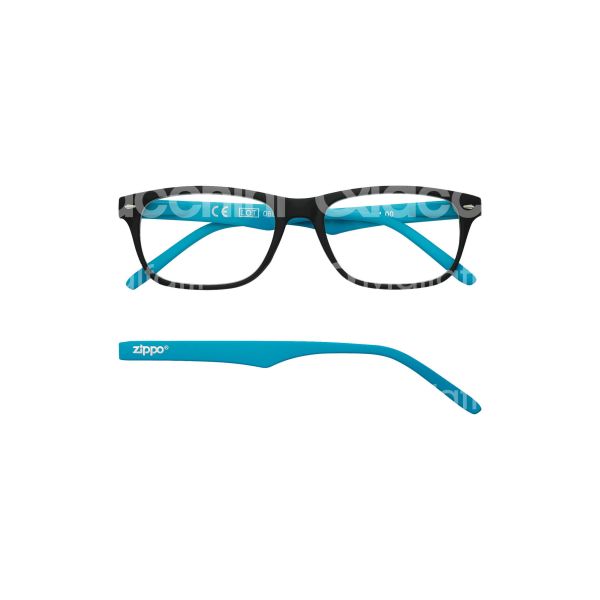 Zippo italia 31zb3azc10 occhiale da lettura art. 31z b3 azc montatura plastica colore azzurro gradazione +1.0
