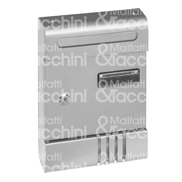 M&t 900 08601 cassetta postale armony utilizzo esterno ferro colore argento ritiro posta frontale tetto fisso l mm 215 - h mm 300 - p mm 75