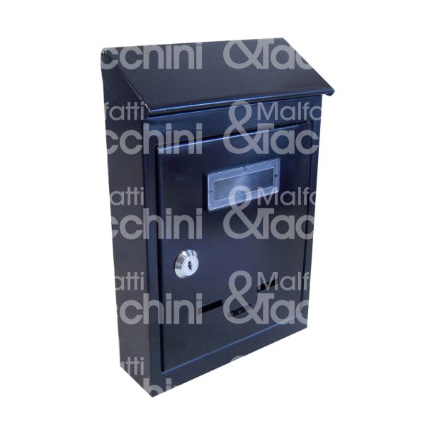 M&t 900 08862 cassetta postale tradizionale utilizzo esterno acciaio colore nero ritiro posta frontale tetto apribile l mm 165 - h mm 200 - p mm 50