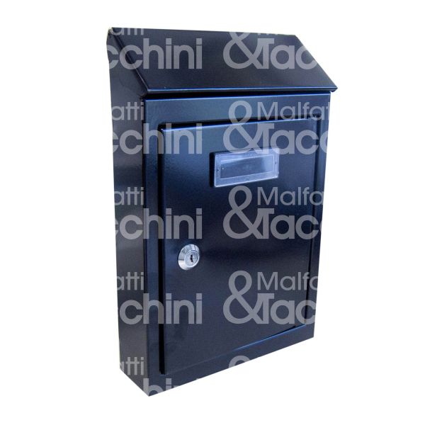 M&t 900 08863 cassetta postale tradizionale utilizzo esterno acciaio colore nero ritiro posta frontale tetto apribile l mm 200 - h mm 300 - p mm 60