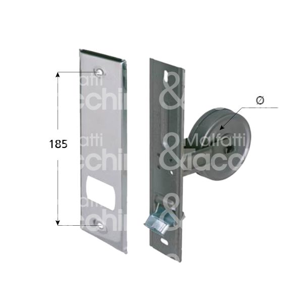 M&t 900 14034 avvolgitore per tapparella art. a112 mt 12 Ø mm 115 interasse mm 185 con placca finitura alluminio