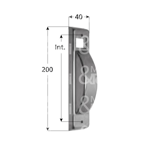 M&t 900 14111 copriavvolgitore 027.p.00.78 alluminio nero ral 9005 interasse mm 165 - l mm 40 x h mm 200 x p mm 50
