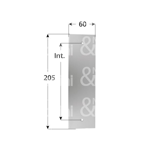 M&t 900 14303 copriavvolgitore upl.xxx.ce.yy alluminio bianco interasse mm 165 - l mm 60 x h mm 205 x