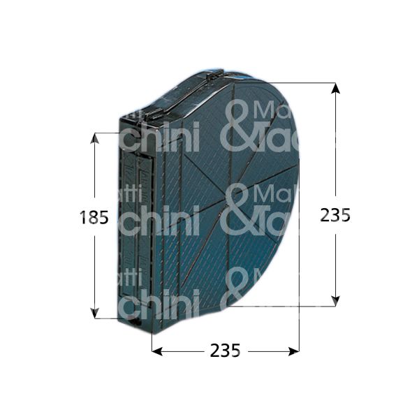 M&t 900 14336 cassetta avvolgitore art. acs.185.08.pn mt da 4 a 8 plastica nero interasse mm 185 - l mm 47 x h mm 195 x p mm 165