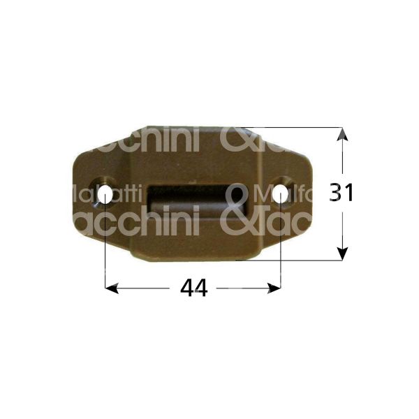 M&t 900 14425 guidacinghie art. ggc.csp.vt.pm plastica marrone interasse mm 44 - l mm 31 x