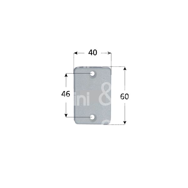 M&t 900 14430 guidacinghie nero interasse mm 46 - l mm 40 x h mm 60 x