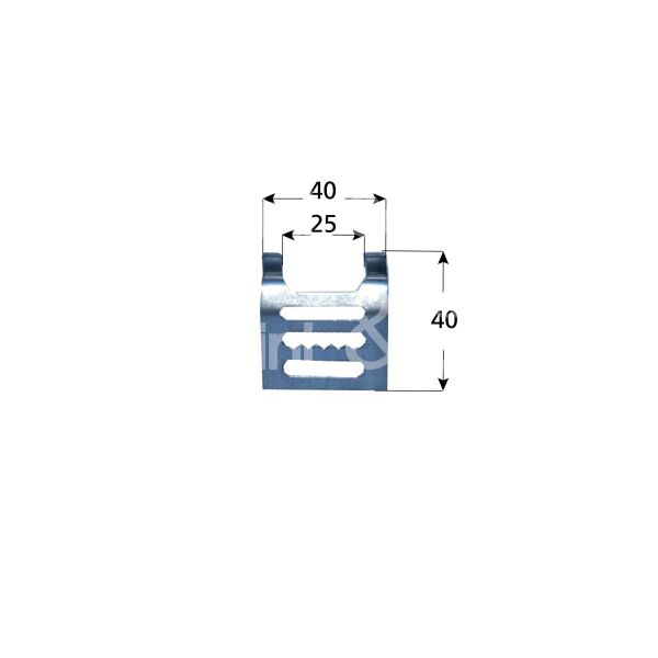 M&t 900 14431 ganci attacco cintino ferro zincato l mm 40 x h mm 40 x