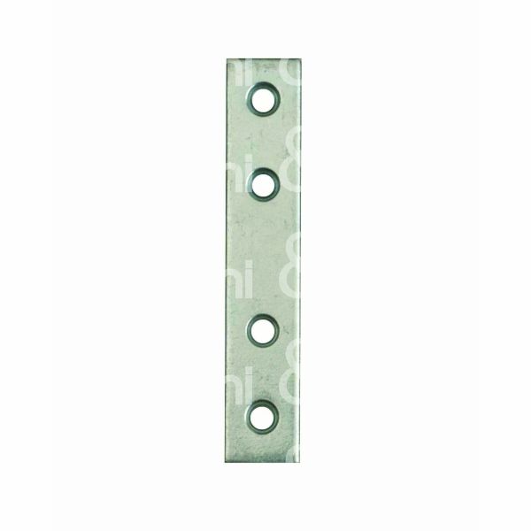 Sipa 17000 lastrina giunzione diritta 4 fori art. 2 acciaio zincato sezione rettangolare Ø fori mm 4,5 l mm 40 h mm 15 spessore mm 2