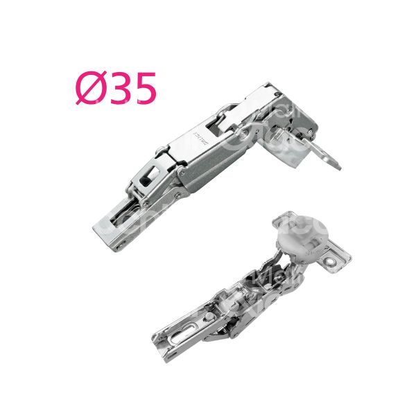 M&t 900 18115 cerniera per mobili salice c2akae9 ala in acciaio (scatolina in zama) nichelato apertura 155 gradi Ø mm 35 h 0 chiusura decelerata base compatibile b2v - b2r - b2s - bav