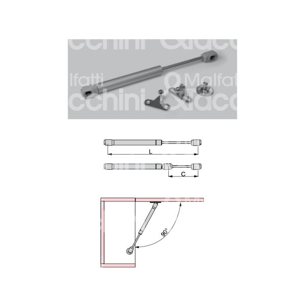 M&t 900 22241 pistoni per pensili mm 248 art. 70280368 apertura 100 n
