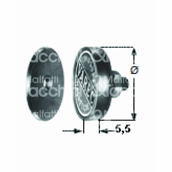 M&t 900 22395 cricchetto magnetico per mobili con vite art. rpv 30 Ø mm 32 attrazione kg 10 p mm 25