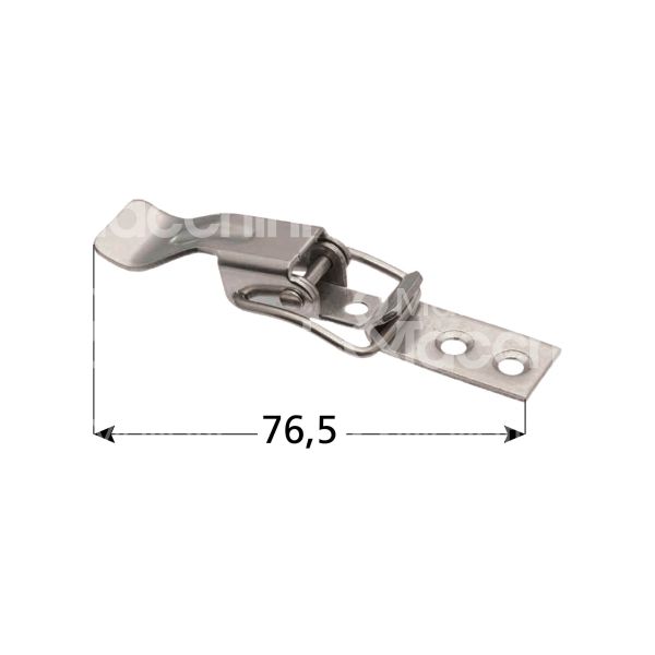 M&t 900 25435 chiusura a leva art. 2.02.00 acciaio nikelato senza portalucchetto mm 57