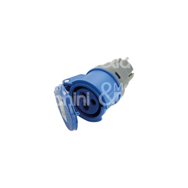 M&t 900 88880 adattatore industriale/civile art. 8208 blu spina 2p + t / presa 2p + t - 16 a - 250v - ip 20