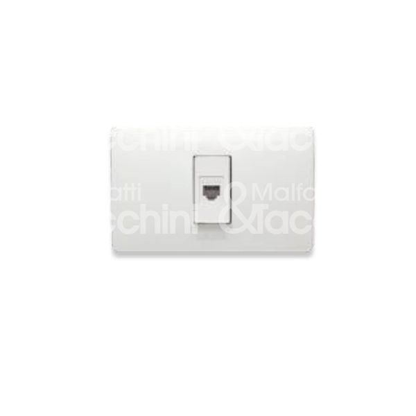 M&t 900 89075 placca 1 presa rj12 art. rj12 posti 1 plastica bianco