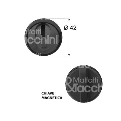 Atra accne42d d-mag r protettore magnetico chiave magnetica interasse fori mm 31 misura Ø 42 profondita' mm 27 nero antracite