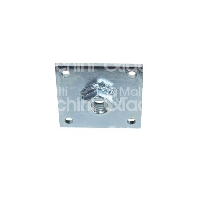 Sipa 17451 piastrina con dado saldato m10 art. 607 acciaio zincato sezione quadra Ø fori mm 5 l mm 50 h mm 50 spessore mm 3