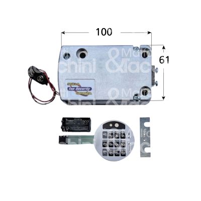 Braco topjs serratura per casseforti l 100 x h 32 x p 61